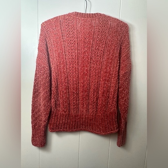 Altar’d State Women’s Size Extra Small Pink Cowl Neck Oversized Chenille Sweater - Picture 6 of 11